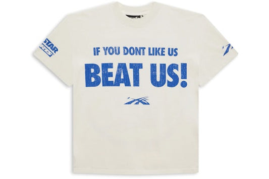 Beat Us! Tee White/Blue