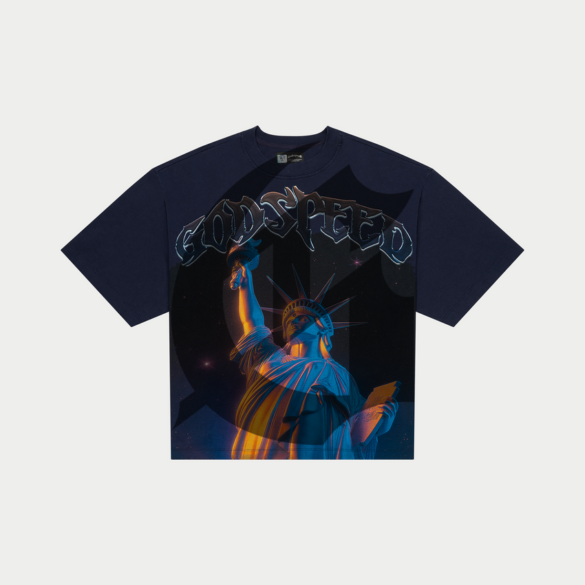 Purple City tee Navy