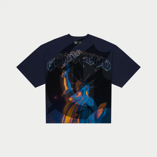 Purple City tee Navy