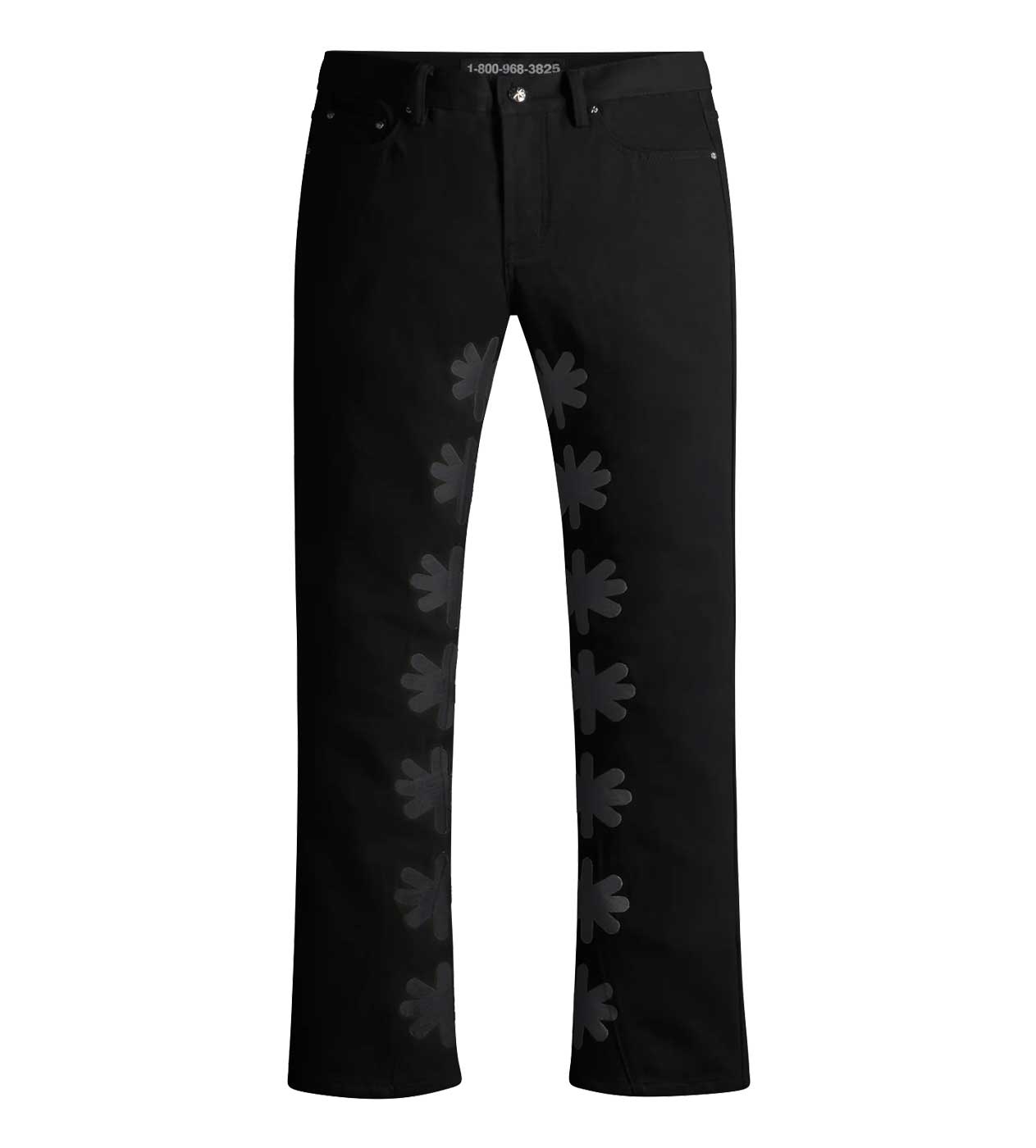 Studded Sun Logo Denim Pant Black/Black
