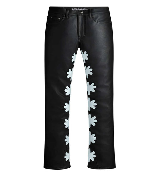 Leather Pant Black/White