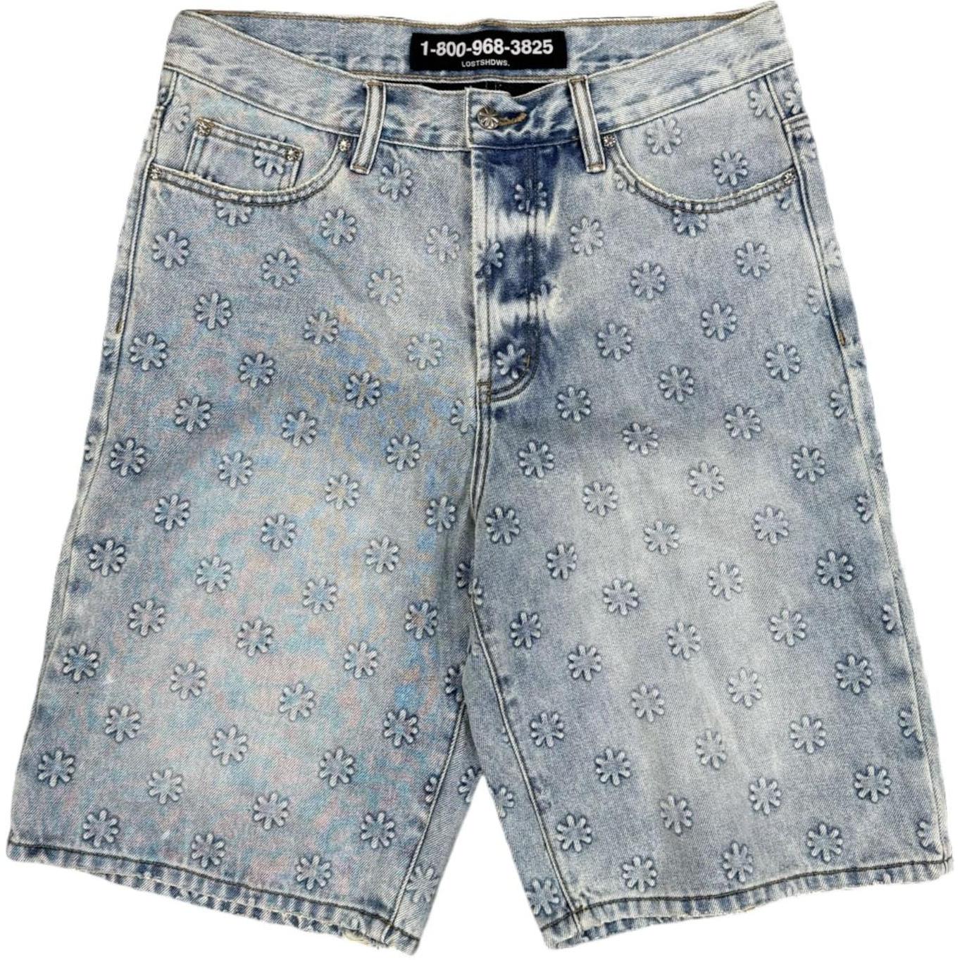 Embossed Logo Shorts Blue