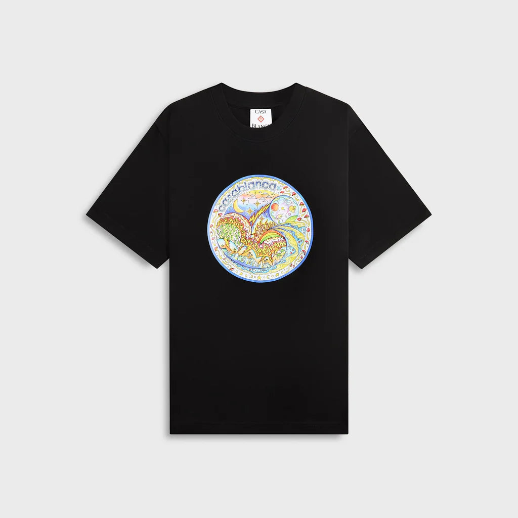 the four elements printed tee black jersey