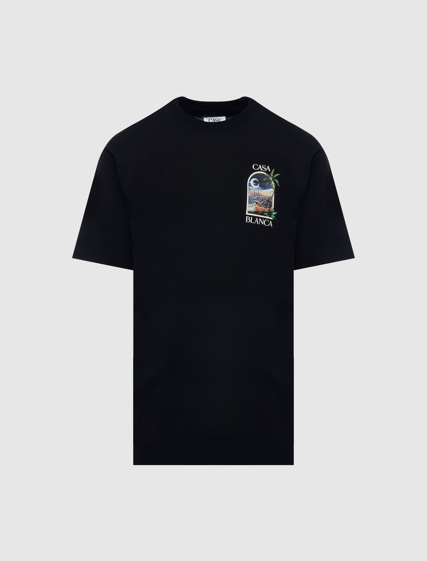 la night printed tee black jersey