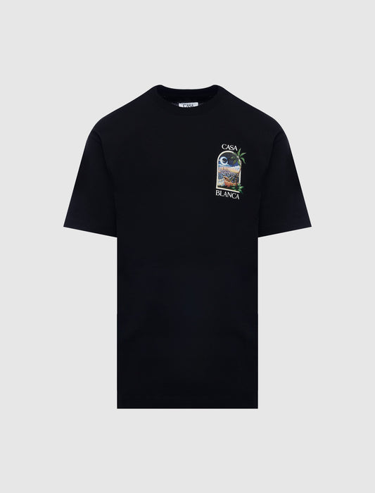 la night printed tee black jersey