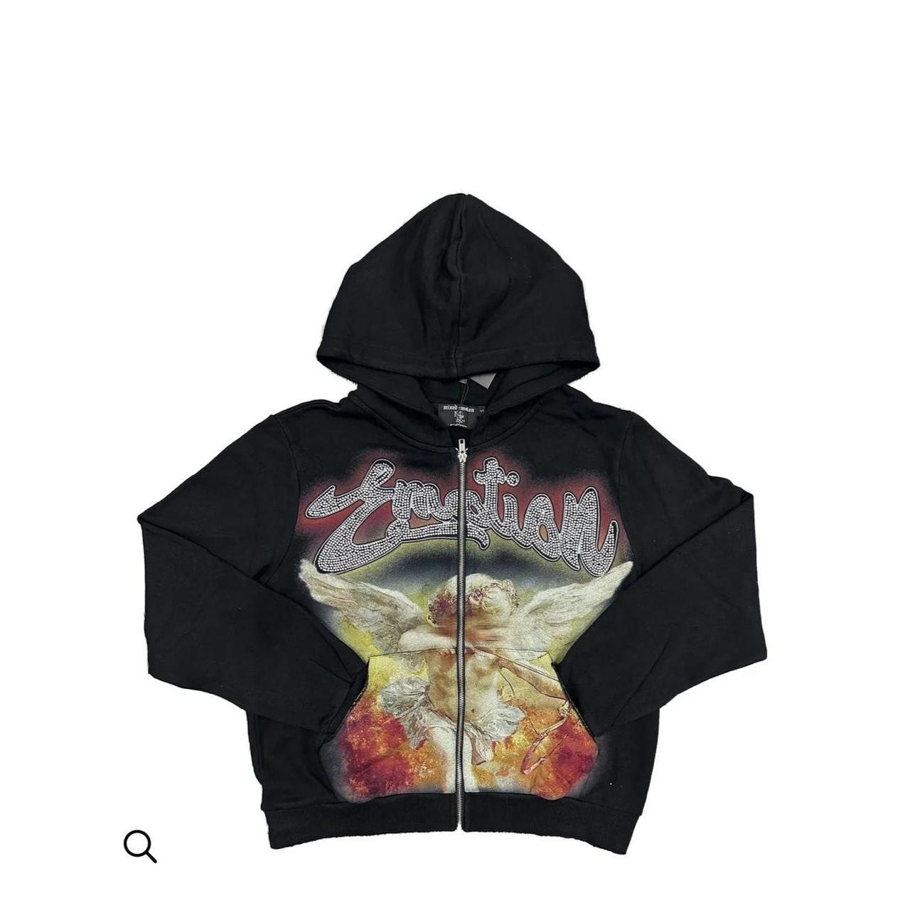 Acid wash “rhinestone” hoodie