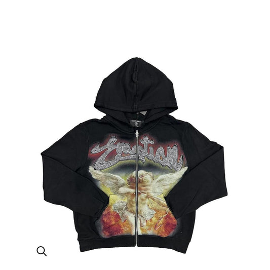 Acid wash “rhinestone” hoodie