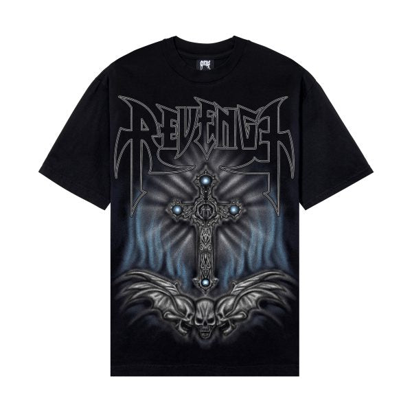 Airbrush Metal Tee Black