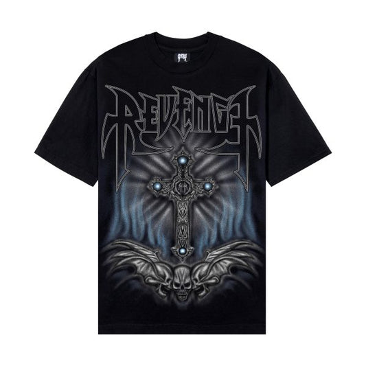 Airbrush Metal Tee Black