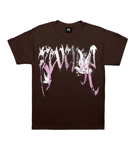 Graffiti Dove Tee Chocolate Brown
