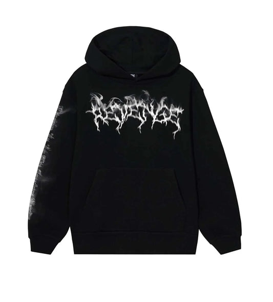 Smoke Lightning Hoodie Black