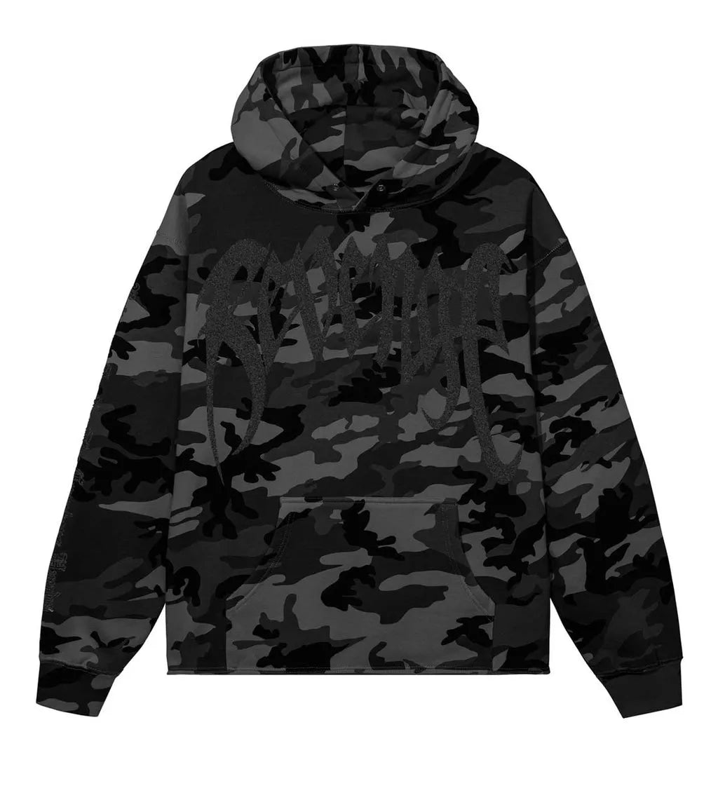 X Kill Cropped Hoodie Black Camo/3M