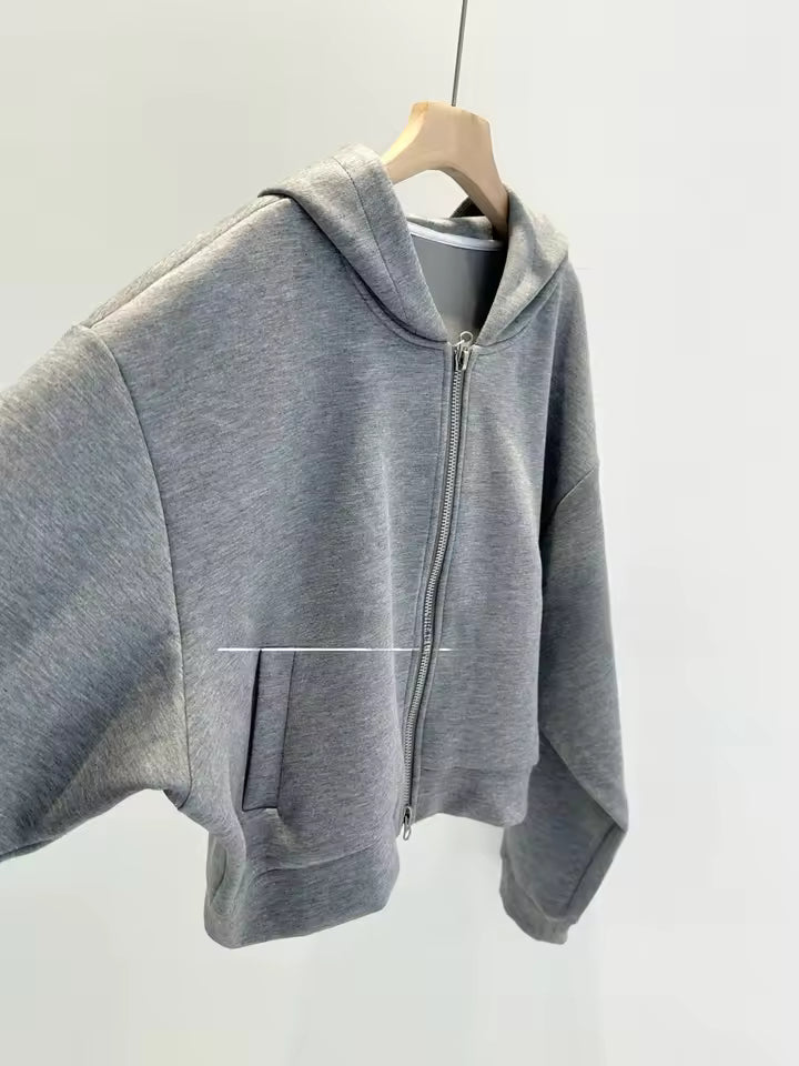 French Terry Jacket Grey