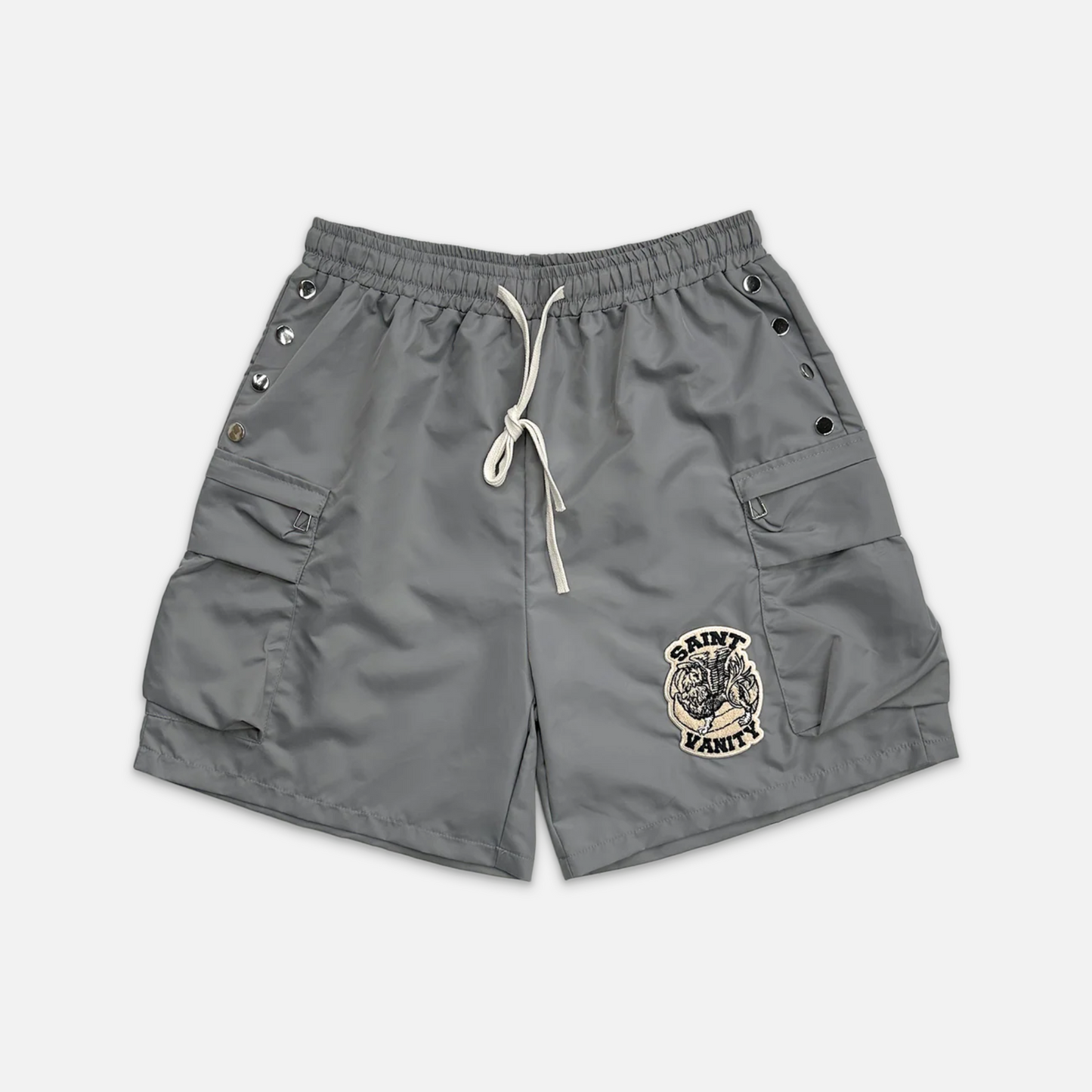 Nylon Cargo Shorts Grey