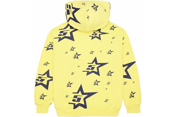 YELLOW 5STAR PRINT HOODIE