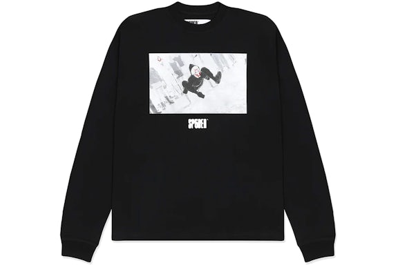 BLACK SPIDEY BOY LS TEE HW