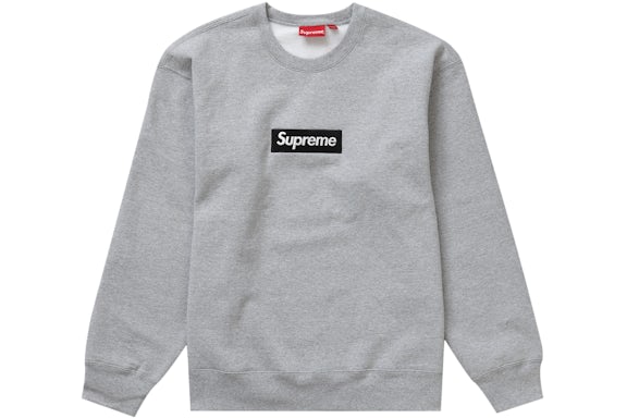 Supreme FW22 Box Logo Heather Grey Crewneck