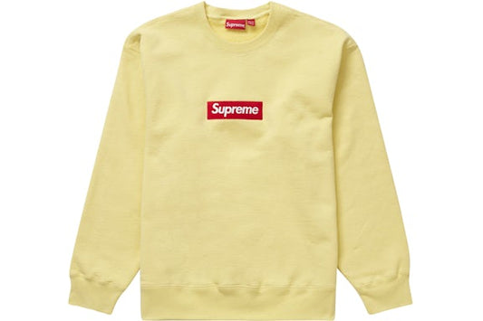 Supreme FW22 Box Logo Pale Yellow Crewneck