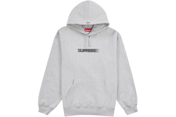 Supreme SS23 Motion Logo Heather Grey Hoodie