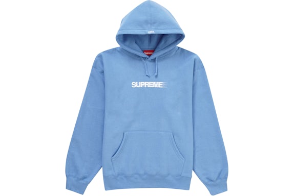 Supreme SS23 Motion Logo Light Blue Hoodie