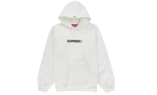 Supreme SS23 Motion Logo White Hoodie