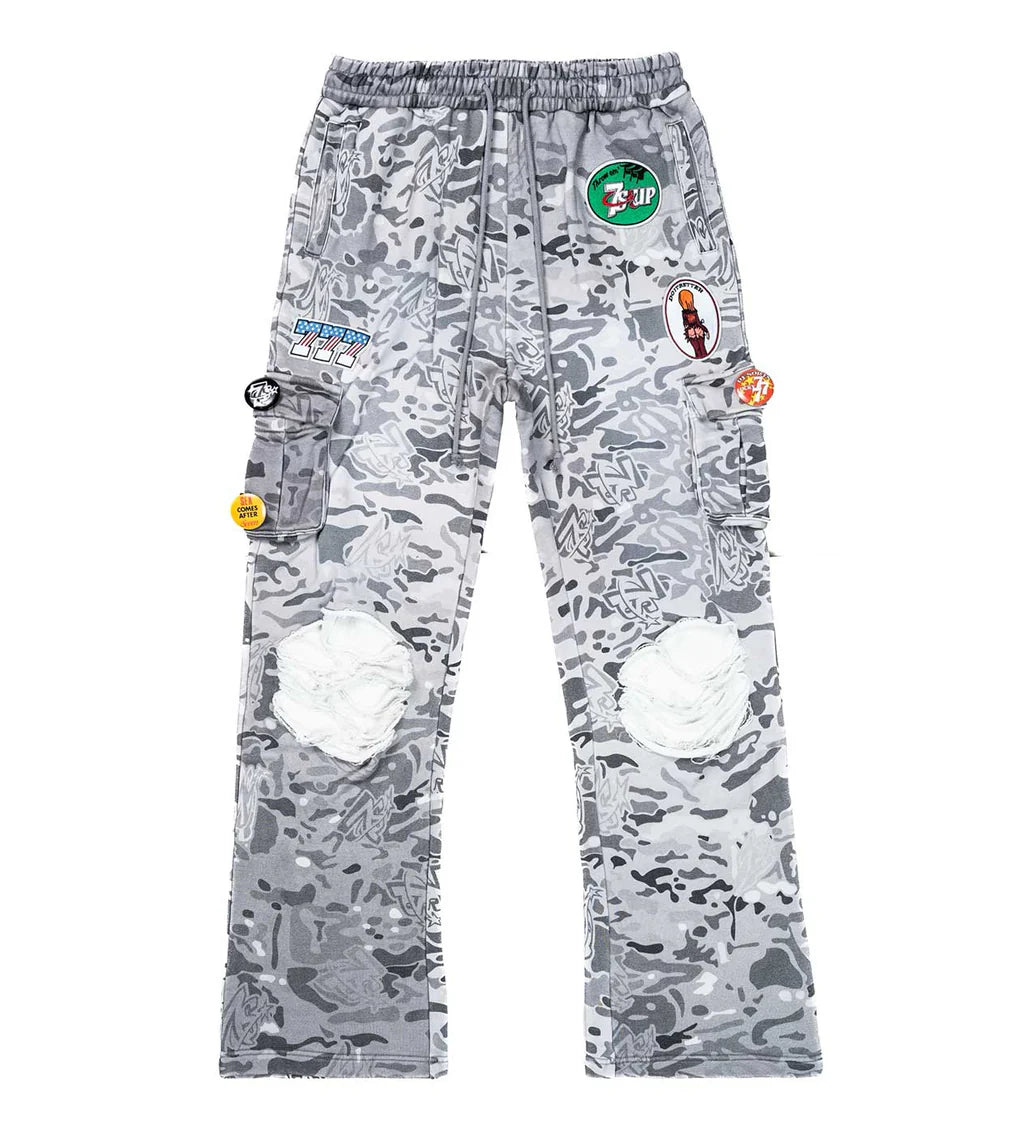 Patchwork 7s Camo Cargosweats