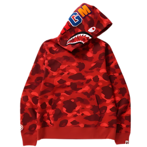 BAPE Shark Full Zip Hoodie Red