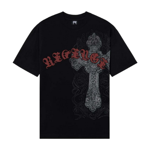 Spike Cross Tee Black