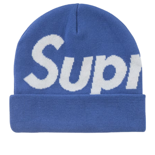 Supreme FW24 Big Logo Blue Beanie