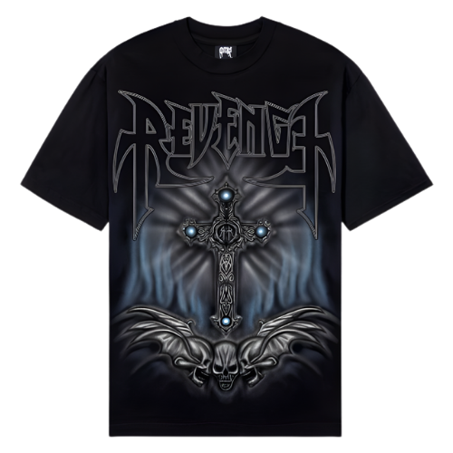 Airbrush Metal Tee Black