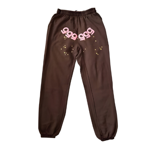 Sp5der Brown Angel Number Sweatpants