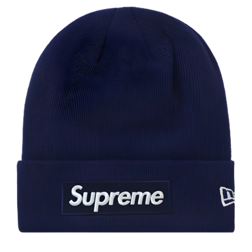FW19 Box Logo Navy Beanie