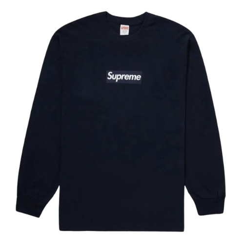 Supreme FW20 Box Logo Navy Tee Long Sleeve