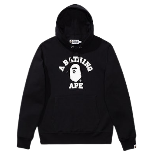 BAPE College Pullover Hoodie Black