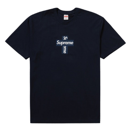 Supreme Cross FW20 Box Logo Navy Tee