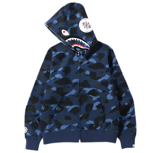BAPE  Shark Full Zip Hoodie Royal Blue