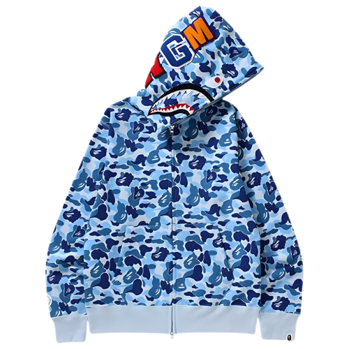 BAPE Shark Full Zip Hoodie Blue