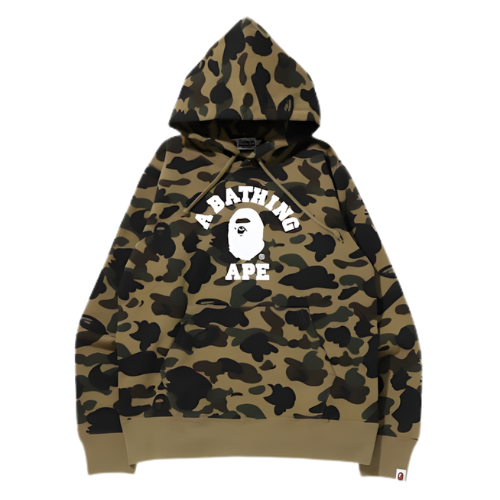 BAPE College Pullover Hoodie Olive Green
