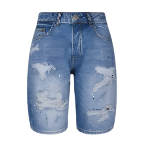 Distressed Short Blue/Black