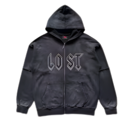 Tie Dye Man Hoodie Black