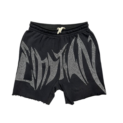 Wild Rhinestone Shorts Black