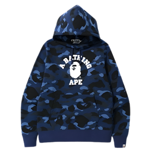 BAPE College Pullover Hoodie Royal Blue