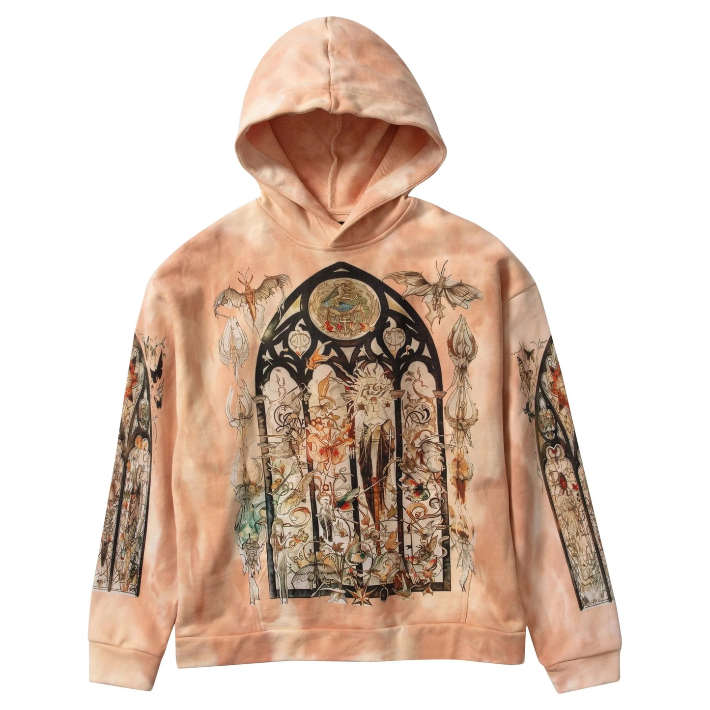 gleaming hooded pullover tan