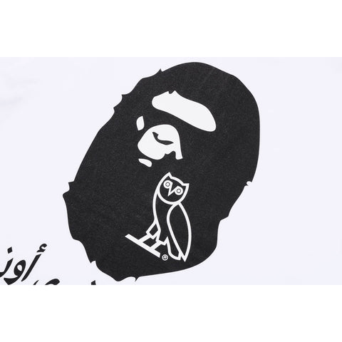 BAPE  OVO Big Head White Black Tee