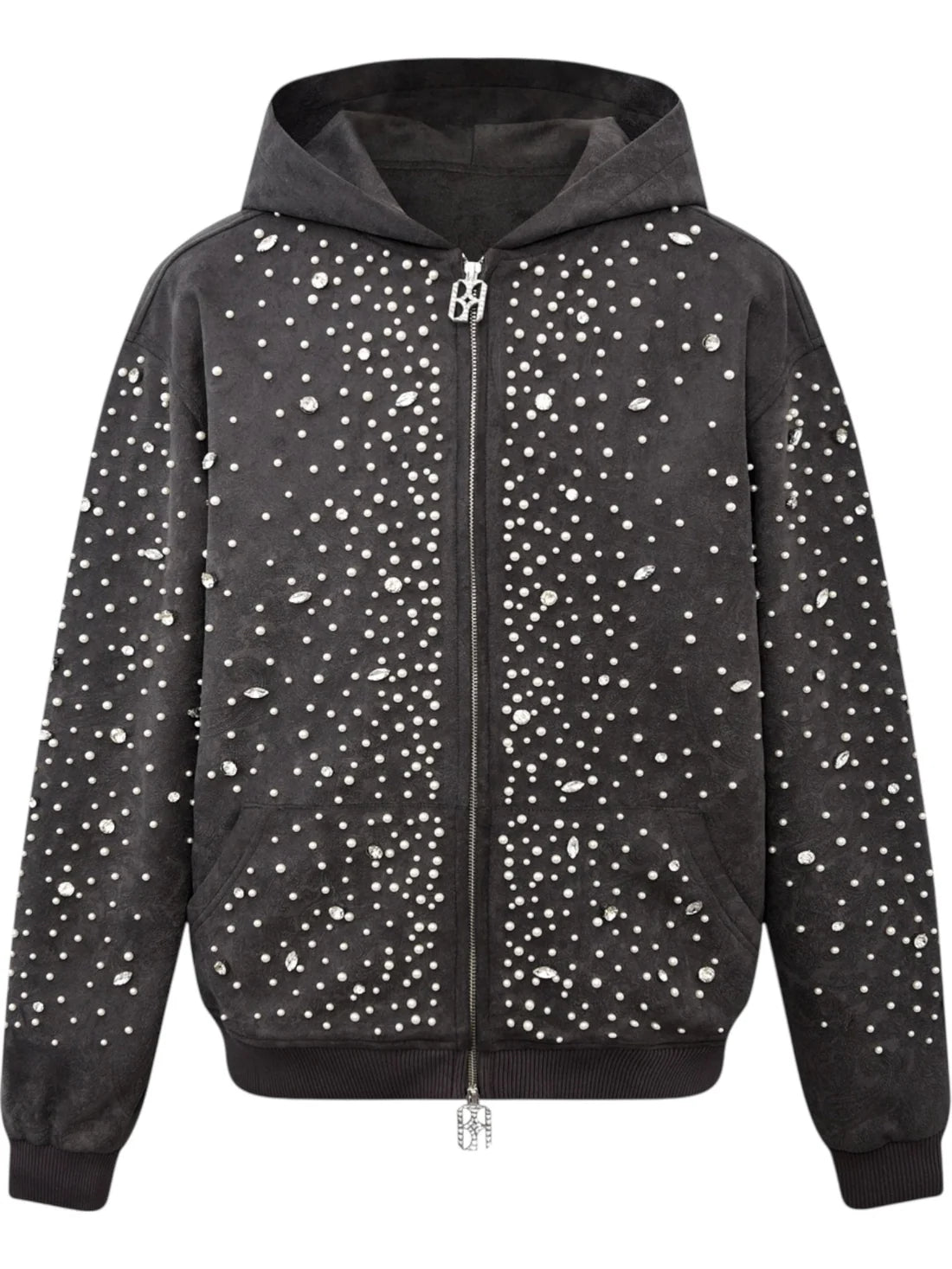 Cashew Pearl Blossom Zipper Hoodie