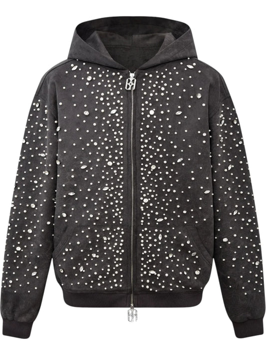 Cashew Pearl Blossom Zipper Hoodie