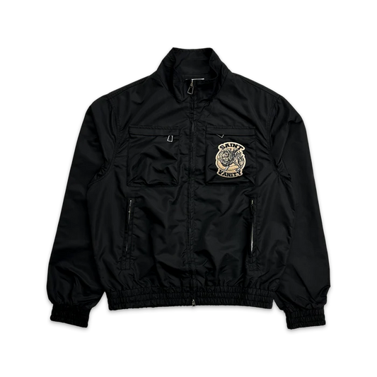 Nylon Cargo Button Up Black