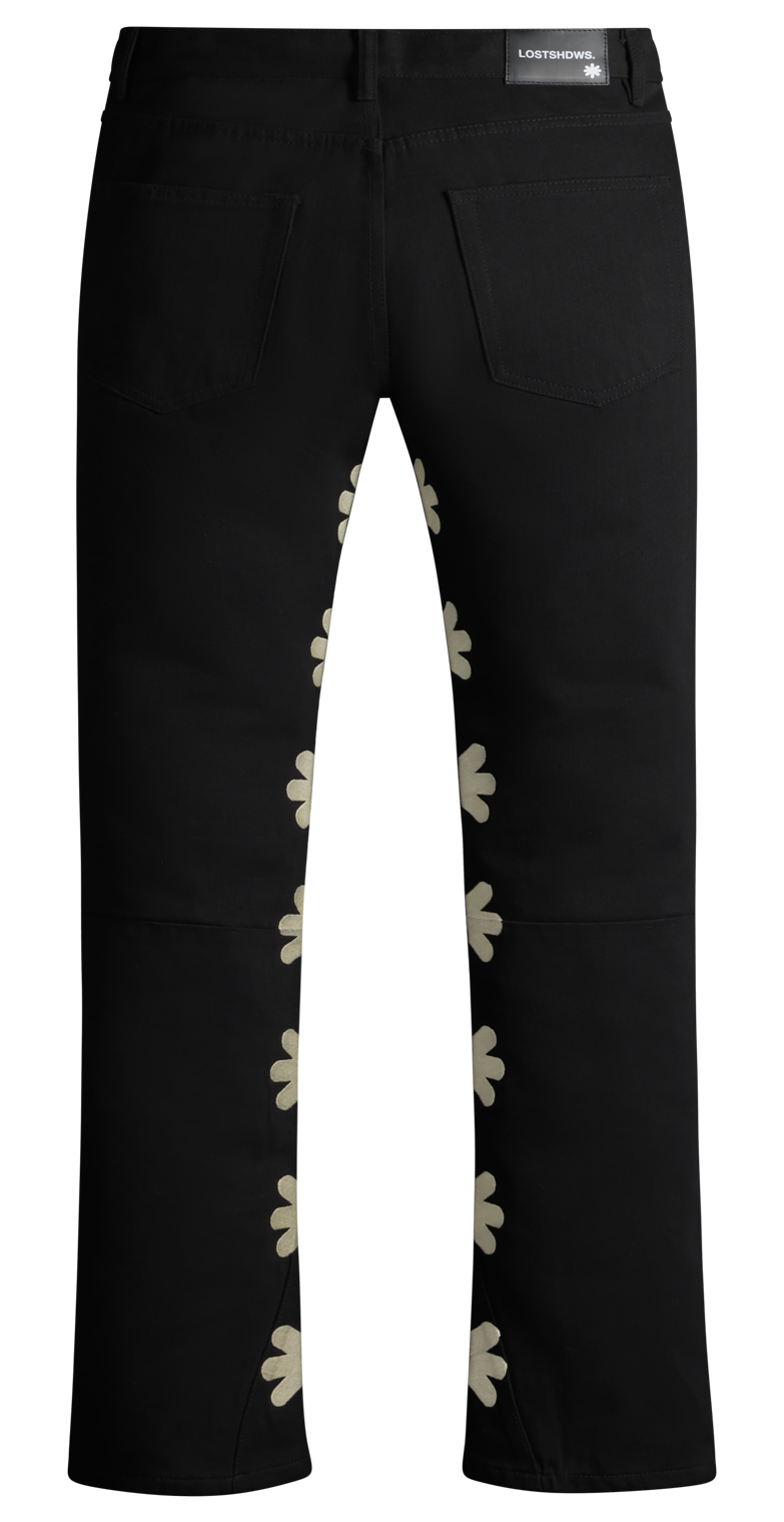 Studded Sun Logo Denim Pant Blue/Bone