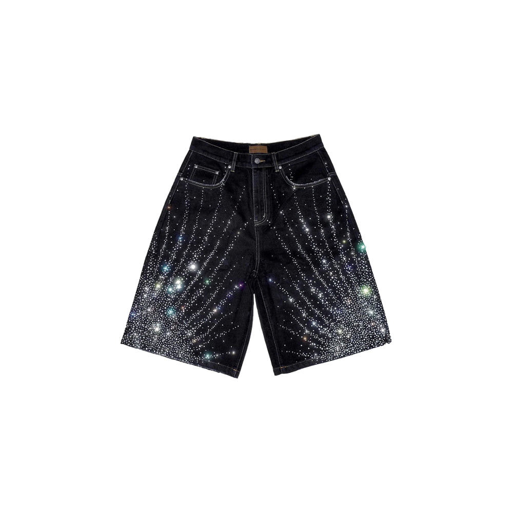 20K Diamond Starlight Denim Shorts IN Black
