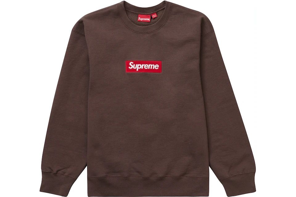 Supreme FW22 Box Logo Brown Crewneck